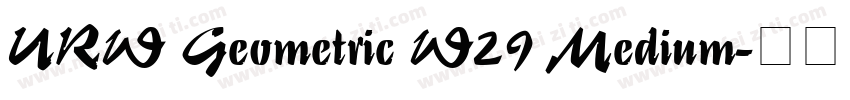 URW Geometric W29 Medium字体转换